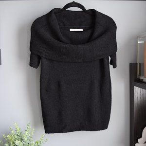 NWT LOFT Cowl Off-Shoulder Sweater (Black) XSP